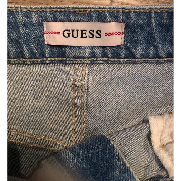 GUESS- EST. 1981 JENNIFER LOPEZ COLLABORATION WOMENS DISTRESSED SHORTS SIZE 25 - Picture 4 of 9